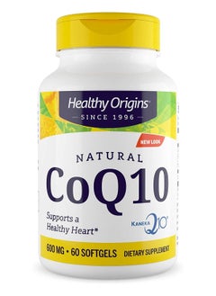 اشتري CoQ10 (Kaneka Q10)، 600 مجم - مكمل غذائي لصحة القلب والطاقة - خالي من الجلوتين وغير معدّل وراثيًا - 60 كبسولة هلامية في الامارات