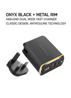 اشتري 38W USB C Charger, GaN III Charger 2-Ports with PD.3 and QC.3, Compact Fast Wall Charger for iPhone 15/14/13/12 Series, MacBook Pro/Air, Google Pixel, ThinkPad, Galaxy S23/22 (Golden Black) في الامارات