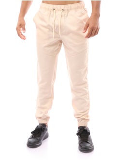 اشتري Beige Gabardine Pants with Elastic Hem في مصر