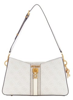 Buy Guess Ginevra Logo Women's Elite Shoulder Bag White Fashion Versatile Classic SB867518 in UAE