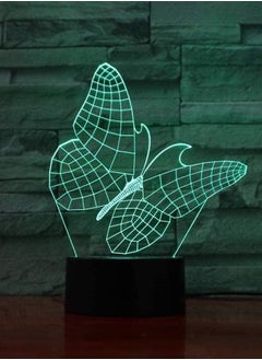 اشتري Butterfly Multicolor Night Light for Children 3D Illusion Multicolor Night Light for Room 16 Color Changing Remote Control Touch Switch Toy Gifts for Boys Girls في الامارات