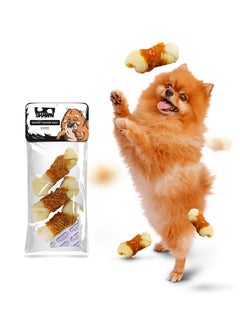 اشتري Dog Treats Wrapped with Real Chicken| 100g Chicken Knotted Rawhide| Healthy Dog Chew Bone| 100% Natural Chews Snacks for Training Small & Large Dogs (Savory Chicken Knot) (11 CM) في الامارات