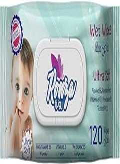 اشتري Ronza Baby Wipes 120 Wipes - Wet - Contains Vitamin E في مصر