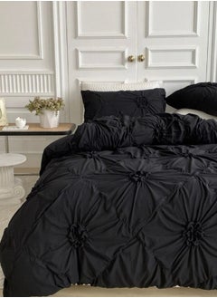 Buy Premium King Size Pinch Pleat Embroidery of Decorating Fabric, Classic Black Color. in UAE