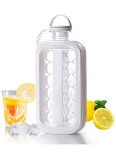 Buy 2 in 1 Portable Ice Ball Mold with 17 Cavities, Ice Cube Molds for Cocktail, Coffee, Beverage, Juice in Saudi Arabia