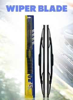 اشتري 24" Car Wiper Blades. High Quality 2 Pcs Set Universal Car Wiper Blades - 100 MILES في السعودية