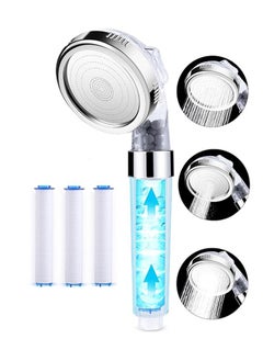 Buy Shower Head with Handheld, 3 Modes High Pressure Handheld Showerhead, Water Saving Filtered Shower Head with 3 Pcs PP Cotton Filter and Filter Stones in UAE