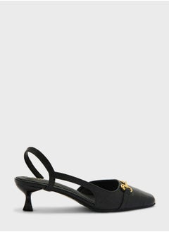 Buy Buckle Detailed  Slingback Mid Heel Pumps in Saudi Arabia