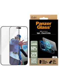 اشتري PanzerGlass® Matte Glass Screen Protector for Apple iPhone 16 Pro Max, EasyAligner, Anti-Glare and Anti-Fingerprint Tempered Glass, High touch sensitivity, Extremely smooth surface في الامارات