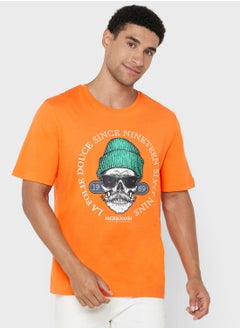 اشتري Skull Crew Neck T-Shirt في الامارات