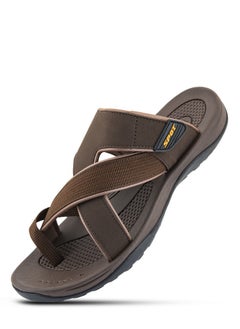 Buy Slippers for men | Men's Casual Slipper with Traditional Look | SS-1921 Brown in UAE