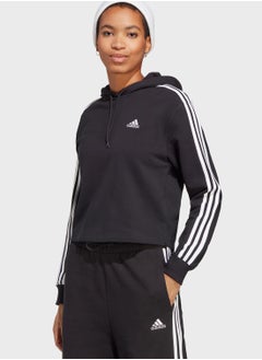 Buy 3 Stripe Essential French Terry Cropped Hoodie in Saudi Arabia