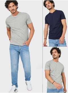 Buy 2 Pack Essential V-Neck T-Shirt in Saudi Arabia