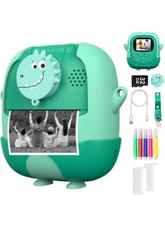 Buy Kids Camera for Girls Boys,Instant Camera for Kids with 32GB SD Card Reversible Lens Video Digital Camera with Print Photo Paper, Birthday Gifts Toy for 3-12 Year Old 5 Colour Pens (Green) in UAE