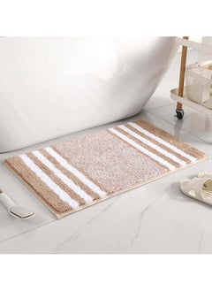 Buy Bathroom Rugs Bath Mat 50x80cm Non Slip Fluffy Soft Plush Microfiber Shower Carpet Rug Machine Washable Quick Dry Ultra Bath Mats for Tub Bathroom and Shower in UAE