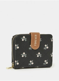 Buy Floral Print Zip Around Wallet in Saudi Arabia