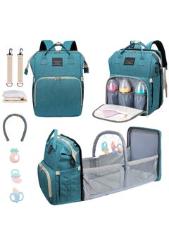 Buy Diaper Bag Backpack,7 in 1 Travel Diaper Bag,Mommy Bag With USB Charging Port (Green) in UAE