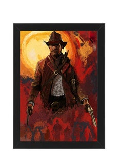 اشتري Arthur Red Dead Redepmtion Illustration Wall Art Poster Frame في مصر