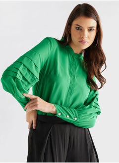 Buy High Neck Button Detail Top in UAE