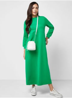 Buy Pocket Detail Crew Neck Dress in UAE