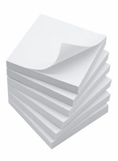 Buy Sticky Notes 3x3 Inches, 600 Sheets White Color Self-Stick Pads, 6 Pads/Pack, 100 Sheets/Pad, Great Value Pack in UAE