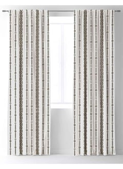 Buy Ready-Made Printed Curtain (Two Pieces Back Tape)  275x270x275 in Egypt