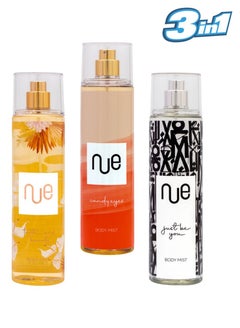اشتري Pack of 3 Nue Body Mist Fine Fragrance Body Spray for Women 250ml في الامارات
