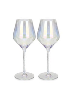 Buy White Wine Glasses Set 450ml/2pc Modern Glassware Set Premium Barware Cocktail Glasses in UAE