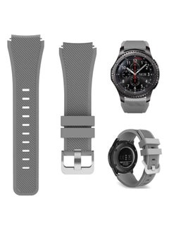 Buy Strap for Huawei GT/Huawei GT 2 (46mm) GT2 Pro /Samsung Galaxy Watch 46mm / Galaxy Watch 3 45mm, 22mm Silicone Straps Watch Band Grey in UAE