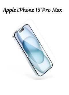 اشتري Tempered glass screen protector for apple iPhone 15 Pro Max Clear في الامارات
