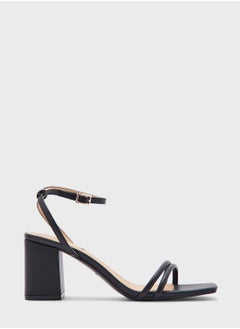 اشتري Block Heel Double Front Strap Sandal في الامارات