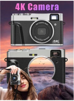 اشتري 48MP 4K Camera - Autofocus Digital Camera - Anti-shake - Rechargeable Compact Mini Camera with 16X Digital - Portable Pocket Camera في السعودية