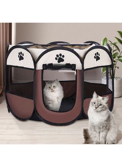 Buy Folding  Pet Playpen Dog Cat Rabbit Play Pen Pet Kennel Cage in Saudi Arabia