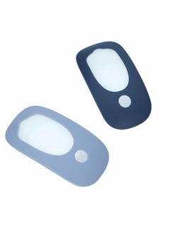 Buy Silicone Case Cover, Mouse Protective Skin, Sleeve, for Apple 2 Pieces (Light Blue, Dark blue ) in UAE