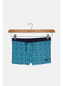 Buy Men Printed Valmiton Aqua Short, Teal and Navy in Saudi Arabia