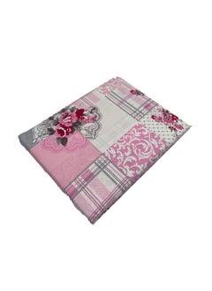 Buy Orchard Premium Bed Sheet 150 x 230 Cm Pillowcase 52 x 73 + 12 Cm 144 Tc Multicolor Pink Floral Polycotton Set of 2 in UAE