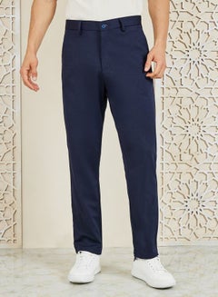 Buy Solid Slim Fit Knitted Pants in Saudi Arabia