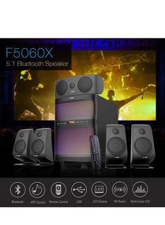 Buy F5060X Portable Bluetooth Multimedia Speaker System Black in UAE