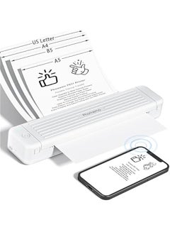 اشتري Portable Printers Wireless for Travel, P831 Bluetooth Thermal Transfer Printer Support US Letter/A4/A5/B5 Copy Paper, 300 DPI Mobile Inkless Printer for iOS, Android & Laptop في السعودية