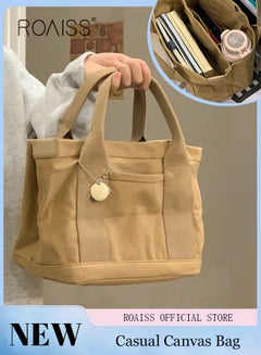 Buy Women's Canvas Bag Tote Bag Lunch Bag Retro Casual Multi-inner Bag in UAE