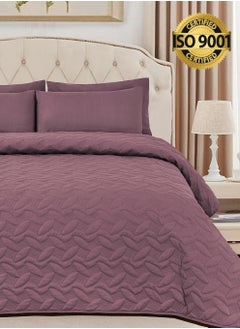 Buy 3Piece Microfiber Bedspread Set Fits 120 x 200 cm Single Size Bed Single Size Compressed Comforter Set Elmira Series in Saudi Arabia