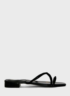 Buy Embellished Crossover Strap Flat Sandals in UAE
