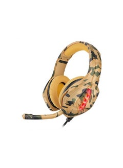 Buy J1 High Quality RGB Gaming Surrounding Headset With Noise Cancelling Microphone USB+3.5mm Jack For PC & Playstation - Yellow Camouflage in Egypt