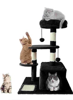 Buy Cat Play Tower Cat Toy Multi Level Platform Cat Tree Sisal Pillar Large Cat Climbing Frame Cat Nest Luxury Cat Scratch Post Cat Tree in UAE