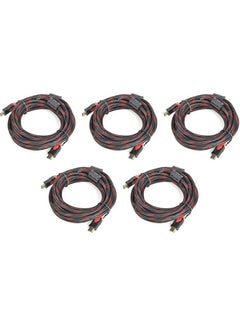 Buy HDMI Cable Red/Black (5 pieces) in Saudi Arabia