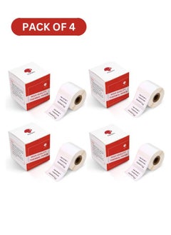 Buy Phomemo Pack of 4 Labels For Phomemo M110 M120 M200 M220 Label Maker Printer Self-Adhesive Price Barcode in UAE