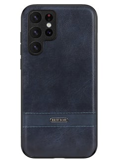 اشتري Rich Boss Leather Back Cover For Samsung Galaxy S22 Ultra (Blue) في مصر