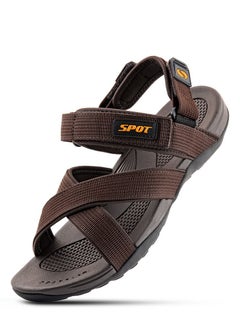 Buy SPOT Men Casual Sandals | Durable | Max-Grip | Ankle-Strap | SS-1902 Brown in UAE