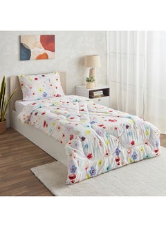 اشتري Flora Chrsy 2-Piece Microfiber Single Comforter Set 220 x 135 cm في الامارات