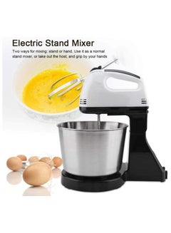 Buy Stand Mixers Electric Food Mixer, cake cream maker, Stand Mixer 2 In 1 Handheld Use Double Stick Design Cake Mixer Dough Blender 7 Speed Options for Home Baking Cream Pastry in UAE
